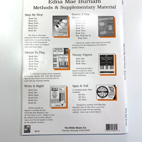 Edna Mae Burnam's Step by Step Piano Course Book Five by Willis Music - Picture 2 of 4